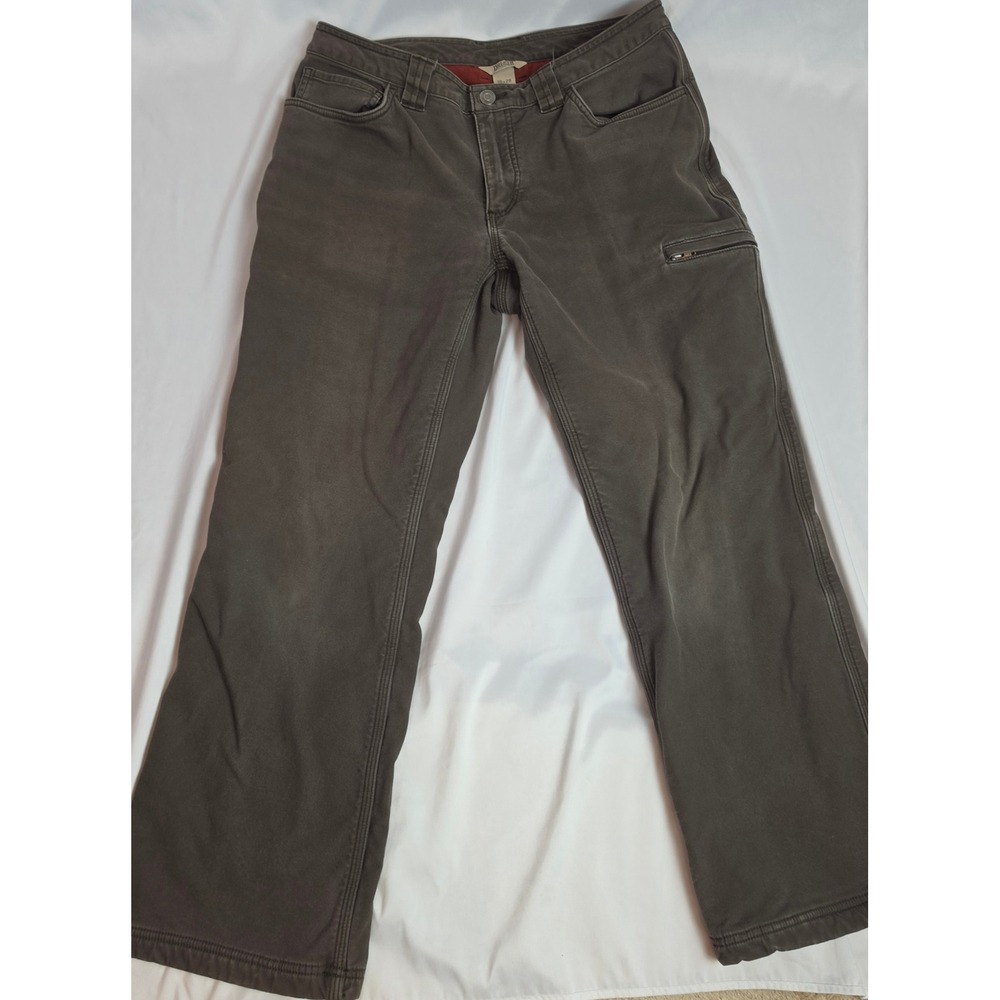 Duluth Trading Co Fleece Lined Fire Hose Canvas Work Pants Brown 10x29 60756